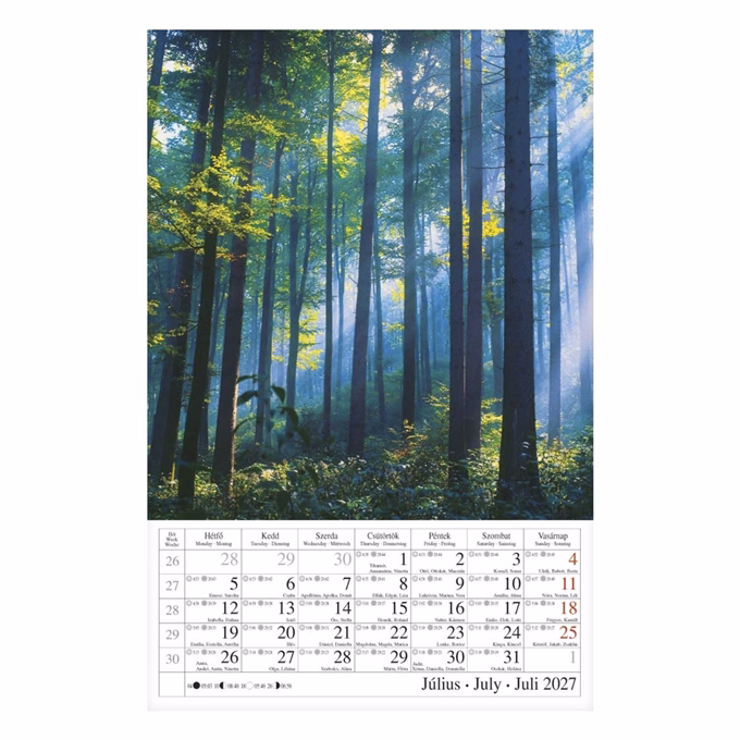Falinaptár CSG 210x320mm álló Erdeink világa 2027