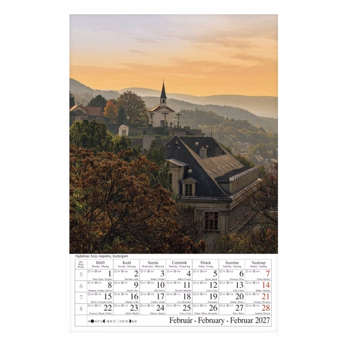 Falinaptár CSG 210x320mm álló Magyar városok 2027