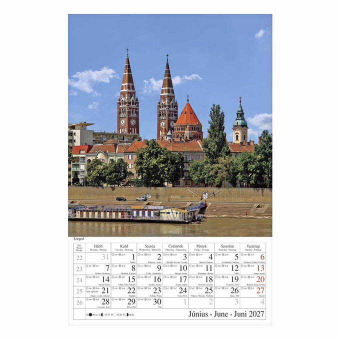Falinaptár CSG 210x320mm álló Magyar városok 2027