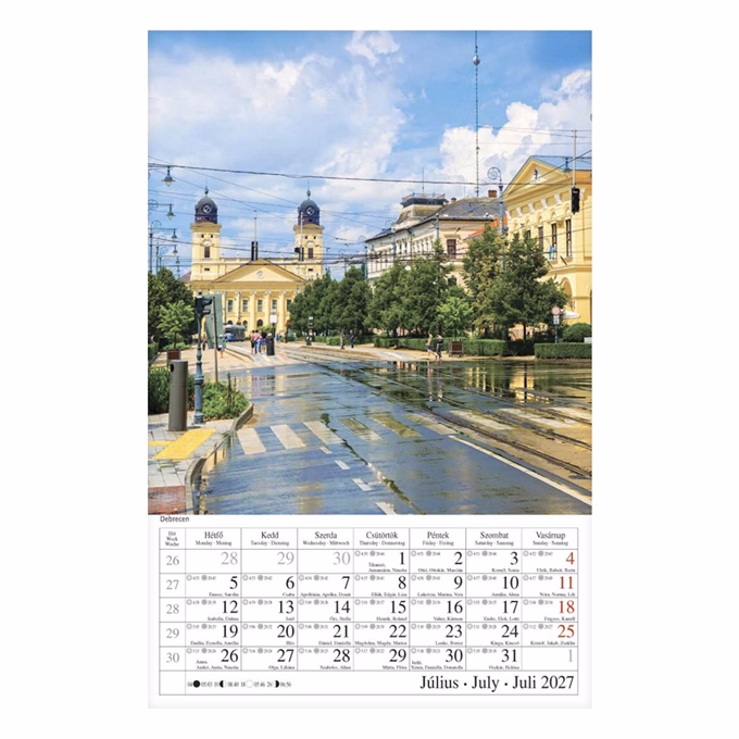 Falinaptár CSG 210x320mm álló Magyar városok 2027