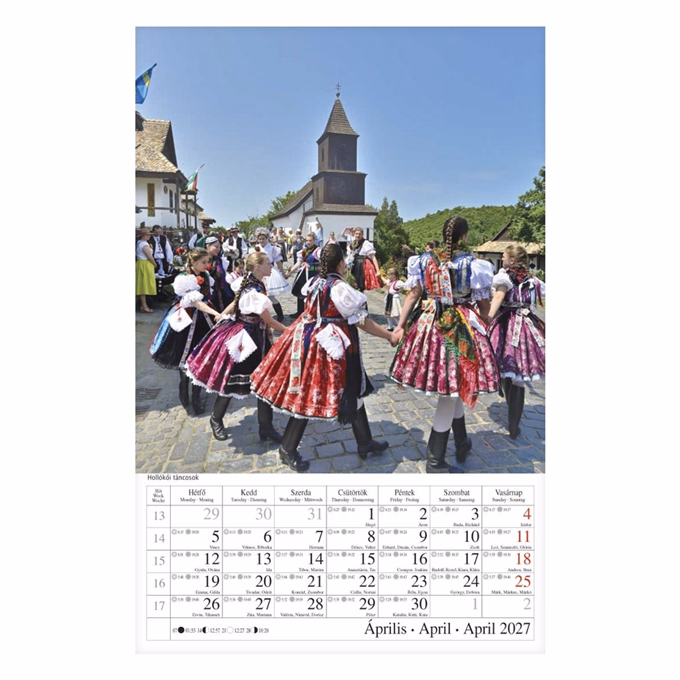 Falinaptár CSG 210x320mm álló Országjáró 2027
