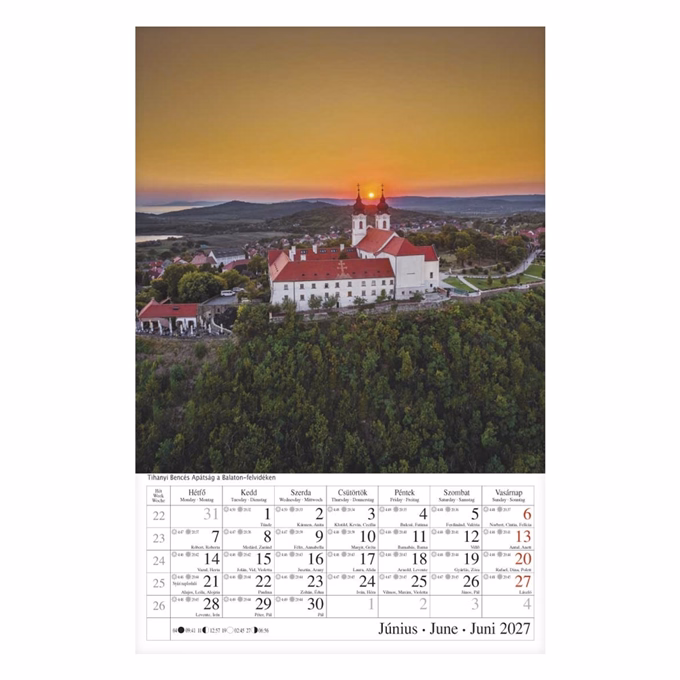 Falinaptár CSG 210x320mm álló Országjáró 2027