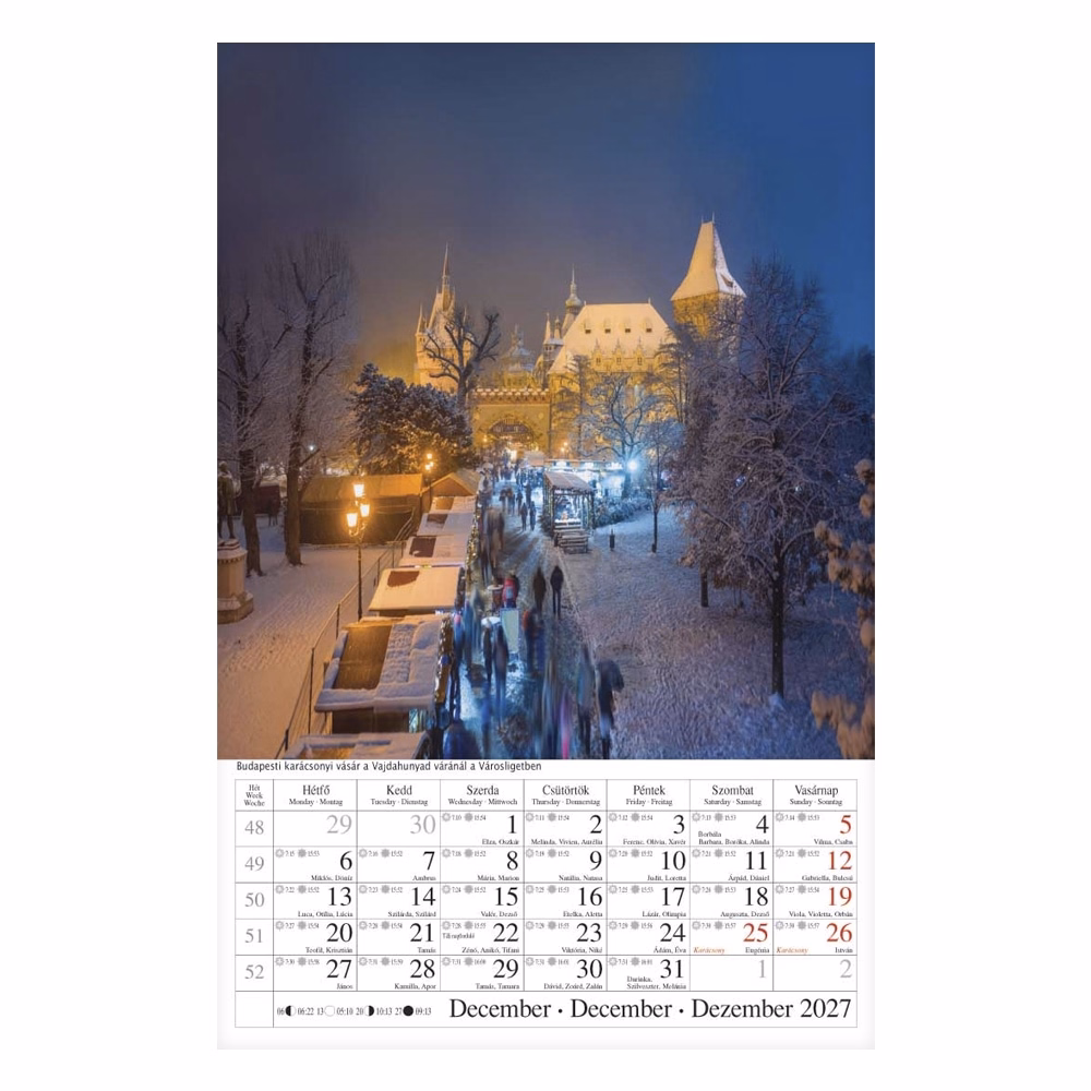 Falinaptár CSG 210x320mm álló Országjáró 2027