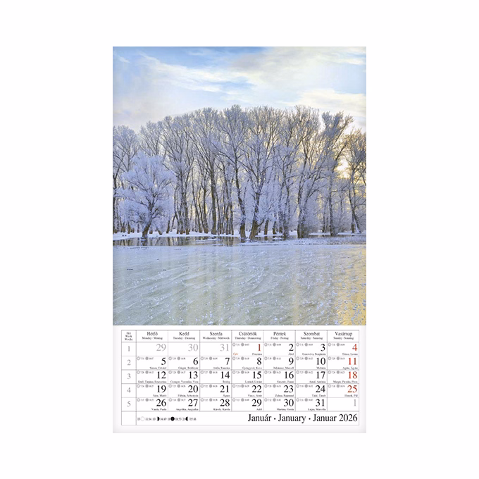 Falinaptár CSG 210x320mm álló Vizeink világa 2026.