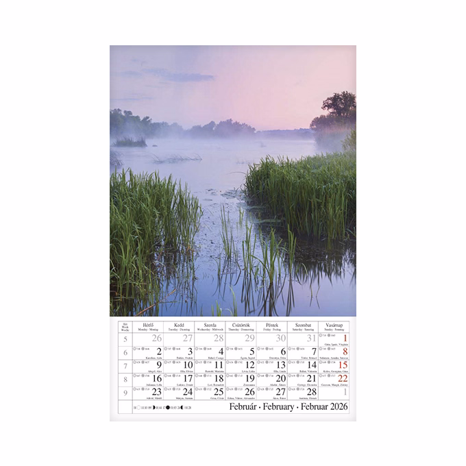 Falinaptár CSG 210x320mm álló Vizeink világa 2026.