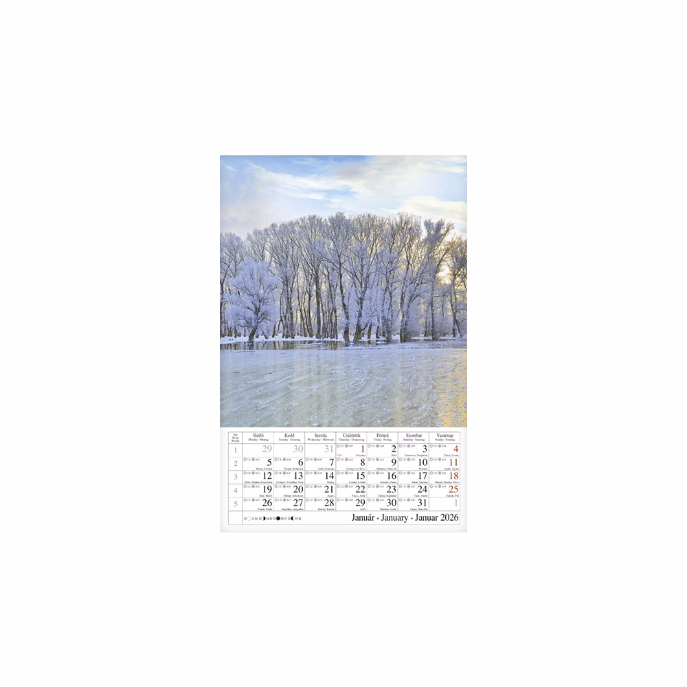 Falinaptár CSG 210x320mm álló Vizeink világa 2026.