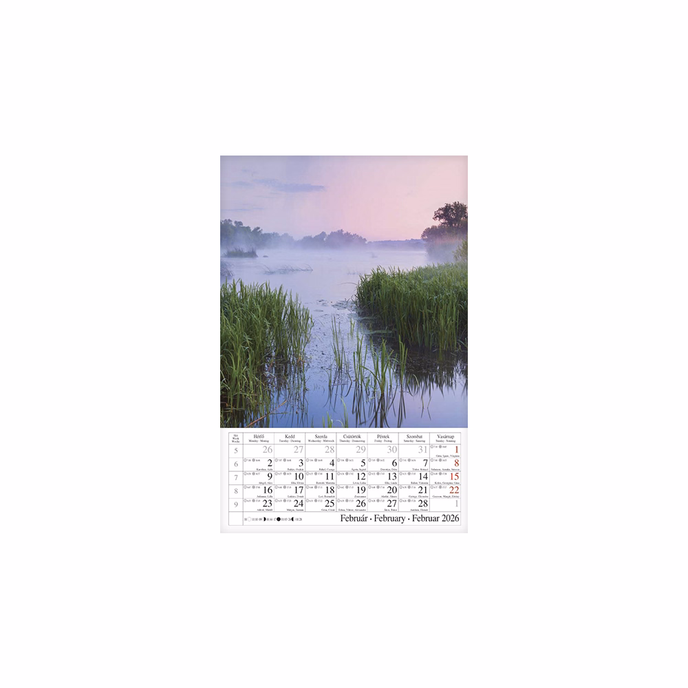 Falinaptár CSG 210x320mm álló Vizeink világa 2026.