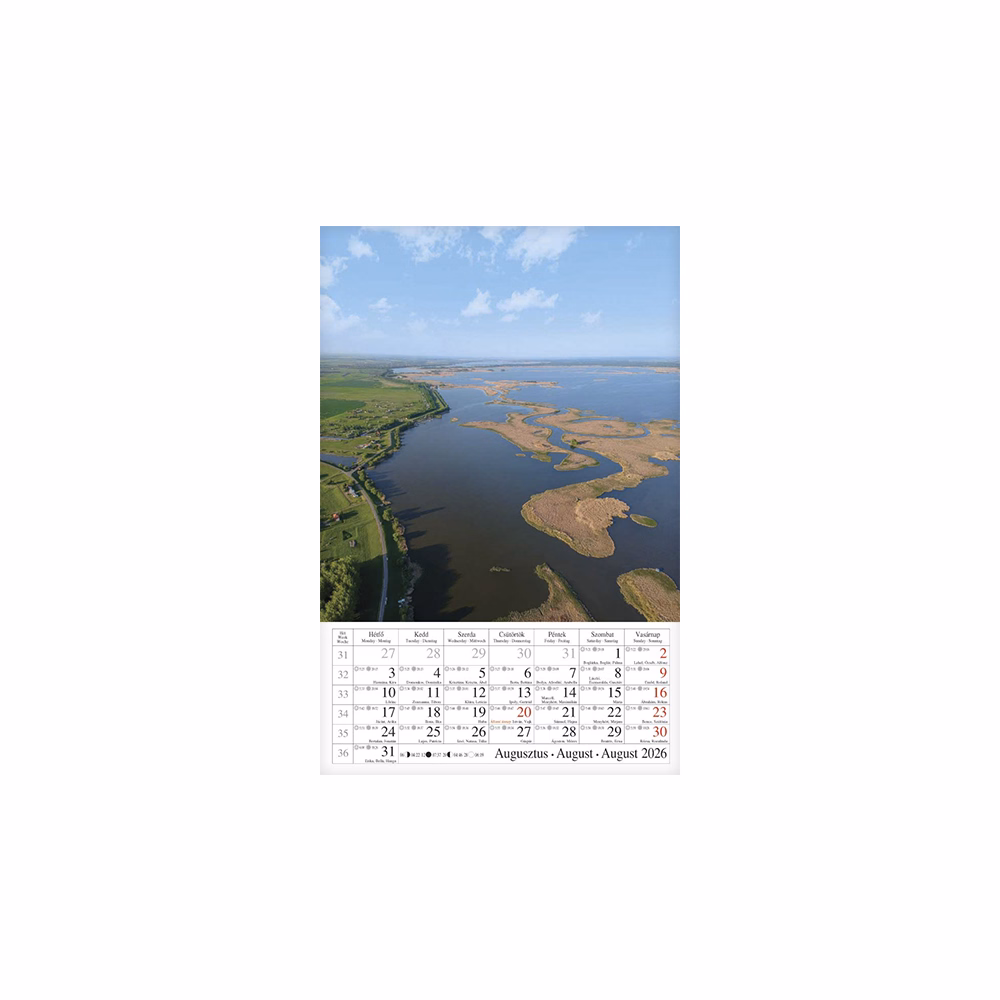 Falinaptár CSG 210x320mm álló Vizeink világa 2026.