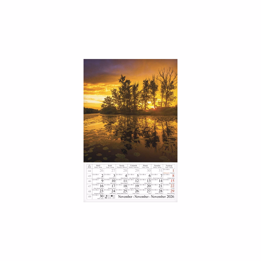 Falinaptár CSG 210x320mm álló Vizeink világa 2026.