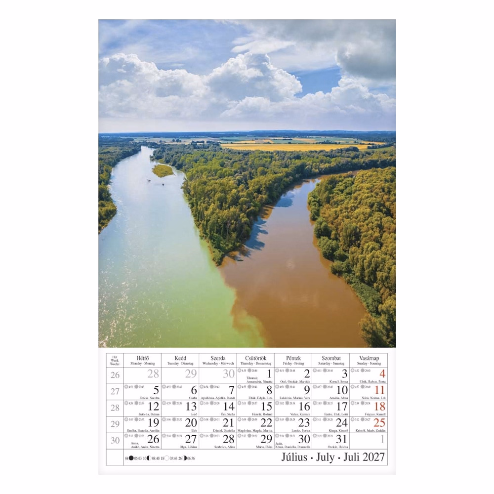 Falinaptár CSG 210x320mm álló Vizeink világa 2027