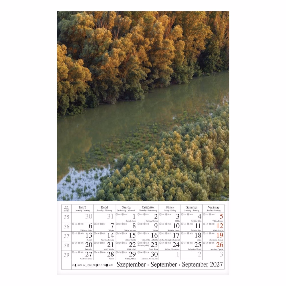 Falinaptár CSG 210x320mm álló Vizeink világa 2027