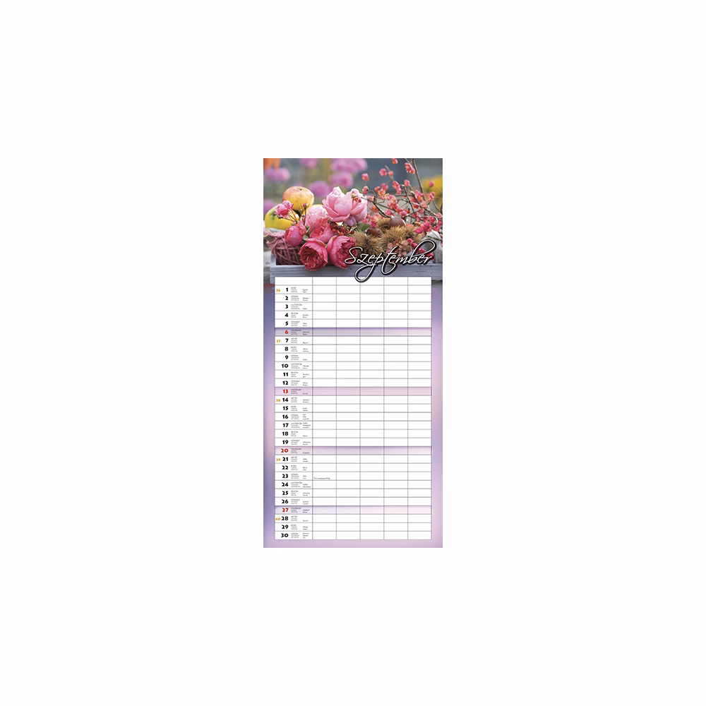 Falinaptár CSG 220x480mm álló Családi 2026.