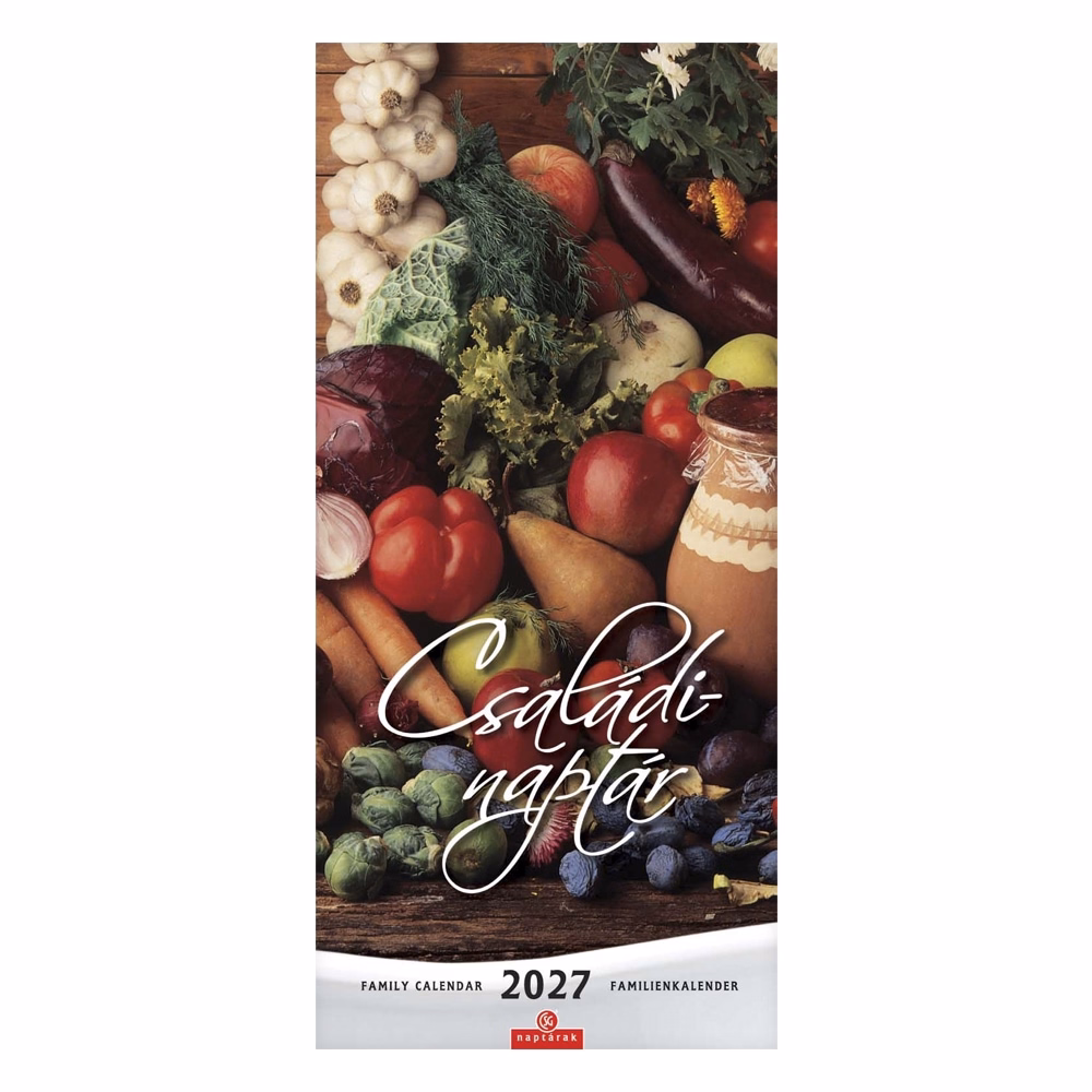 Falinaptár CSG 220x480mm álló Családi naptár 2027