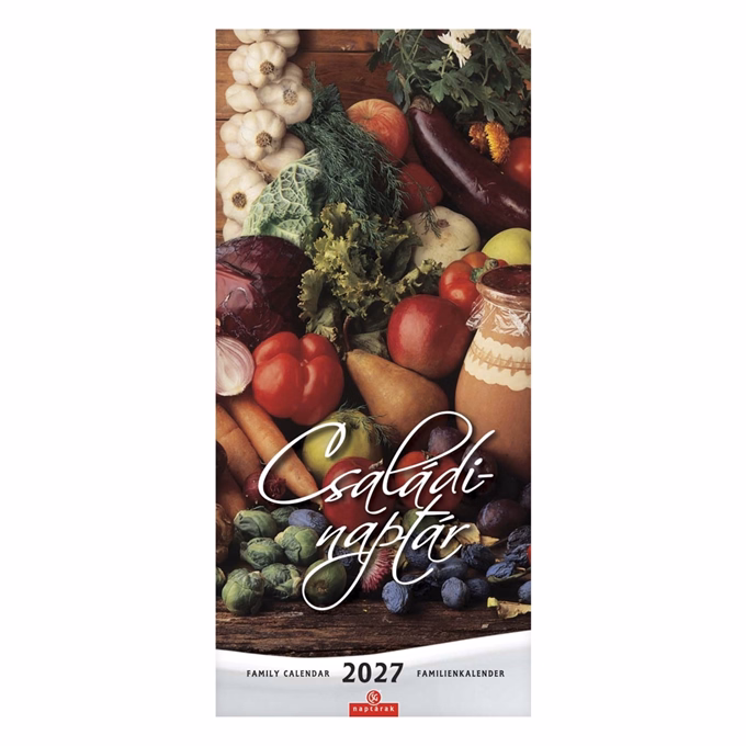 Falinaptár CSG 220x480mm álló Családi naptár 2027