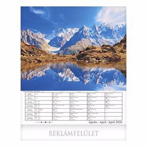 Falinaptár CSG 300x340mm álló Alpok 2026.