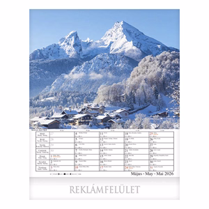 Falinaptár CSG 300x340mm álló Alpok 2026.