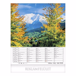 Falinaptár CSG 300x340mm álló Alpok 2026.