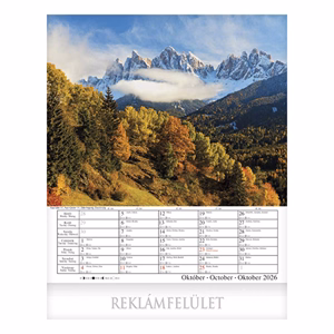 Falinaptár CSG 300x340mm álló Alpok 2026.