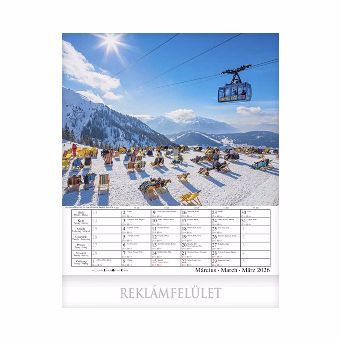 Falinaptár CSG 300x340mm álló Alpok 2026.