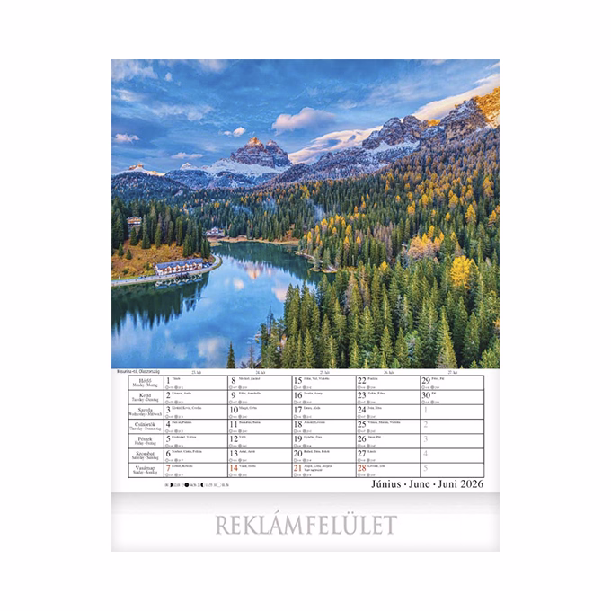 Falinaptár CSG 300x340mm álló Alpok 2026.