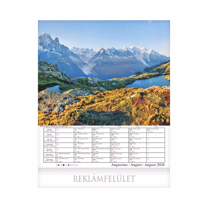 Falinaptár CSG 300x340mm álló Alpok 2026.