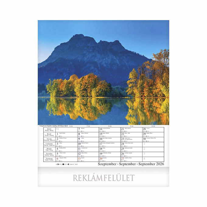 Falinaptár CSG 300x340mm álló Alpok 2026.