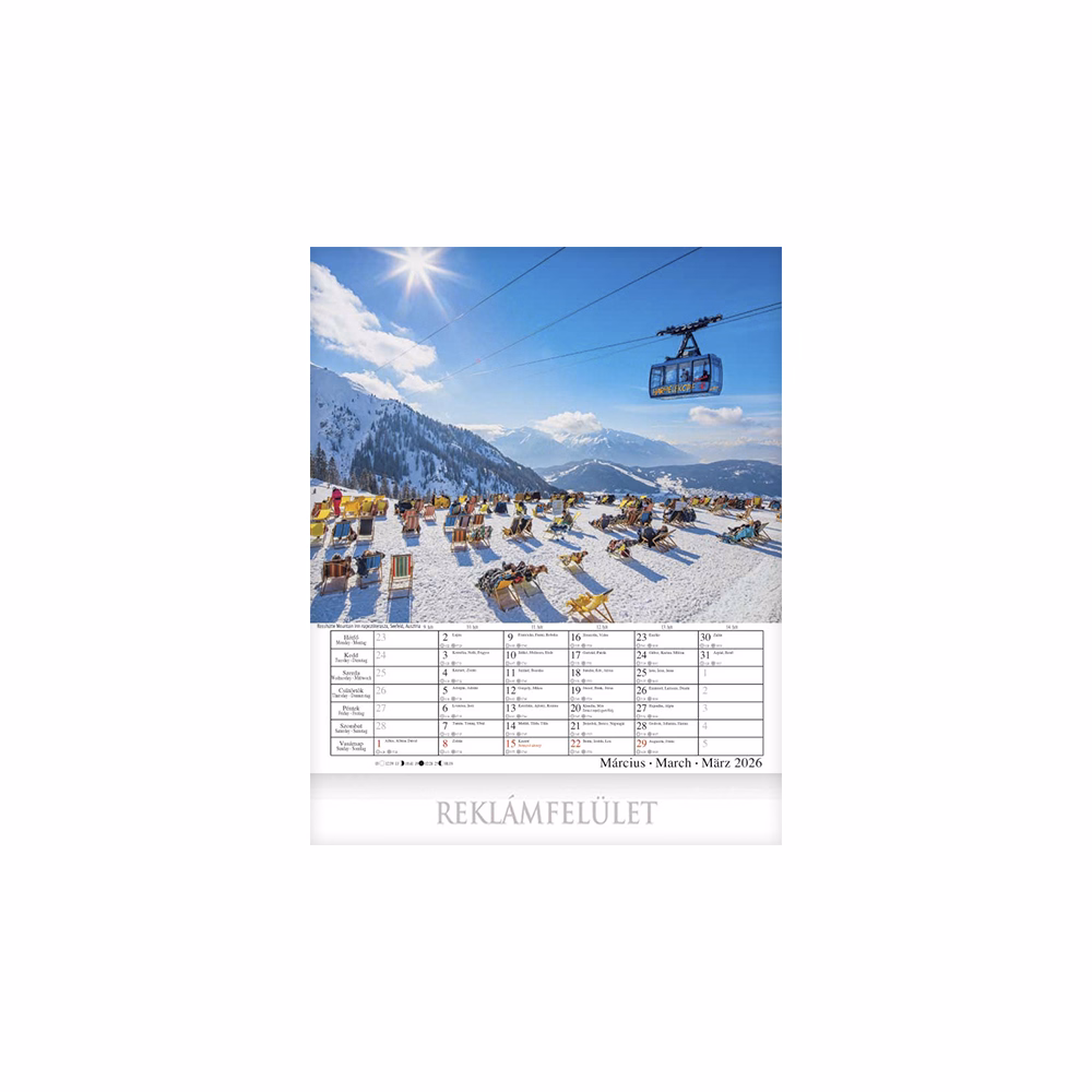 Falinaptár CSG 300x340mm álló Alpok 2026.