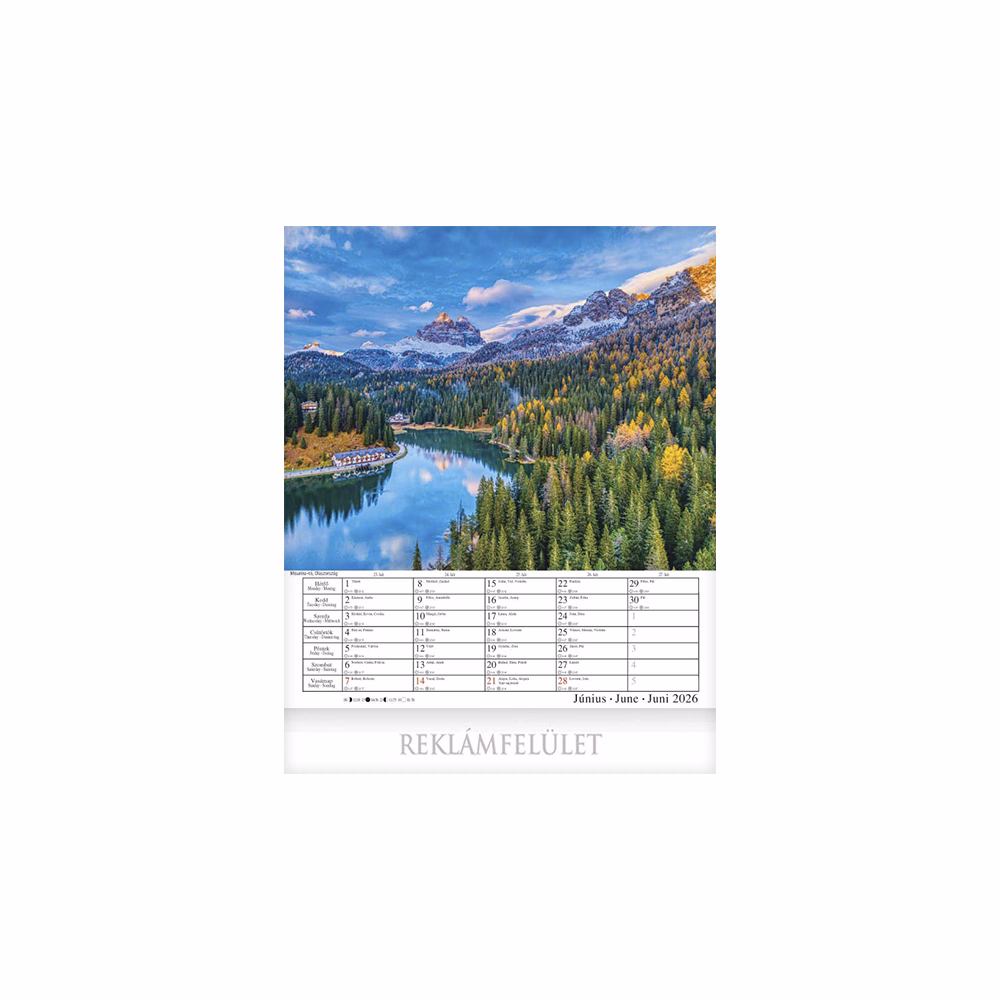 Falinaptár CSG 300x340mm álló Alpok 2026.