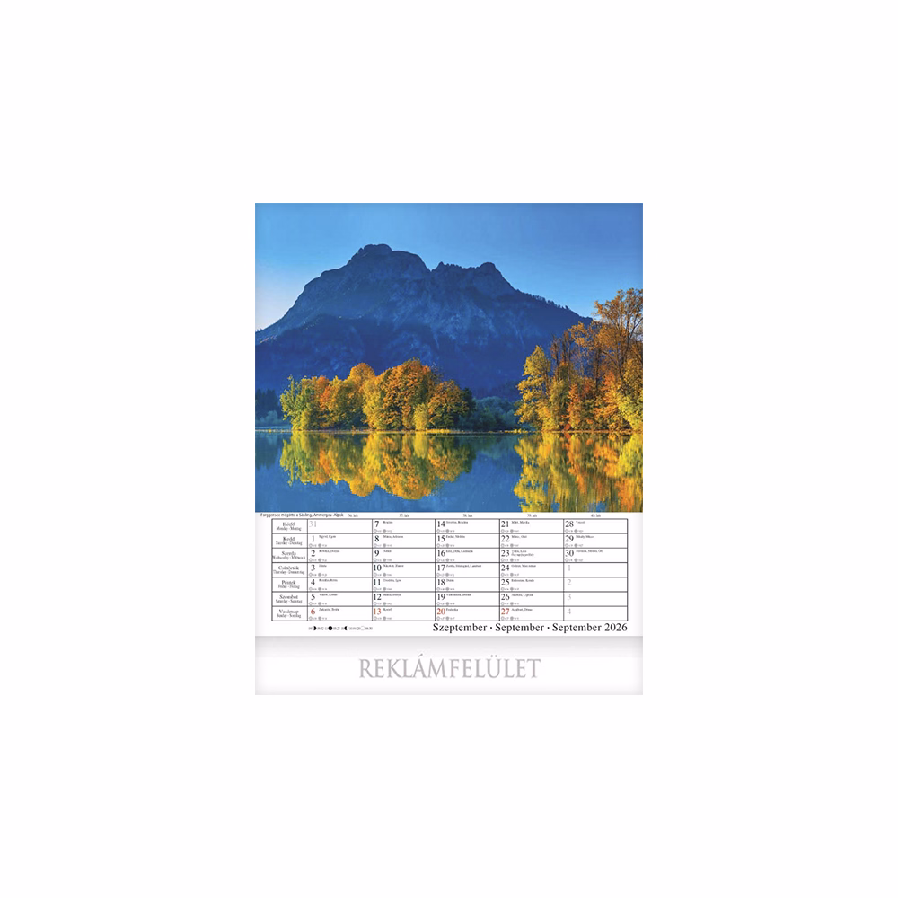Falinaptár CSG 300x340mm álló Alpok 2026.