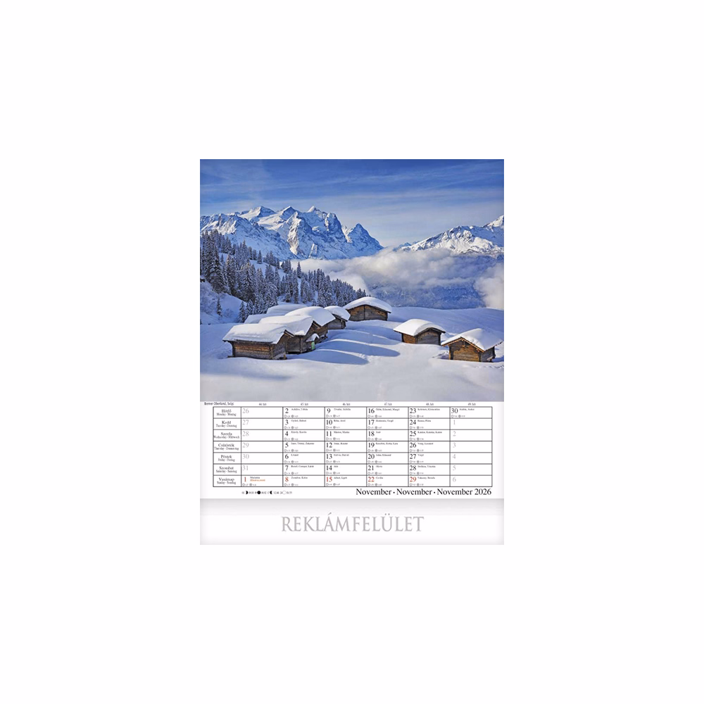 Falinaptár CSG 300x340mm álló Alpok 2026.