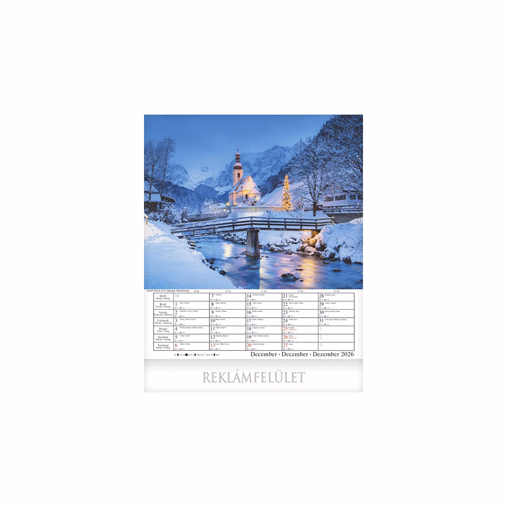 Falinaptár CSG 300x340mm álló Alpok 2026.