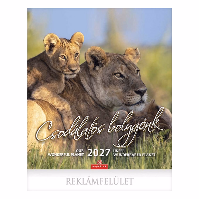 Falinaptár CSG 300x340mm álló Csodálatos bolygónk 2027