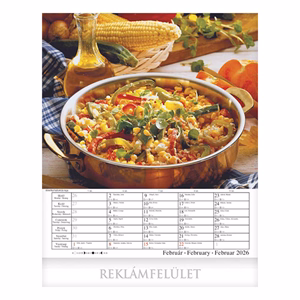 Falinaptár CSG 300x340mm álló Nemzetközi konyha 2026.