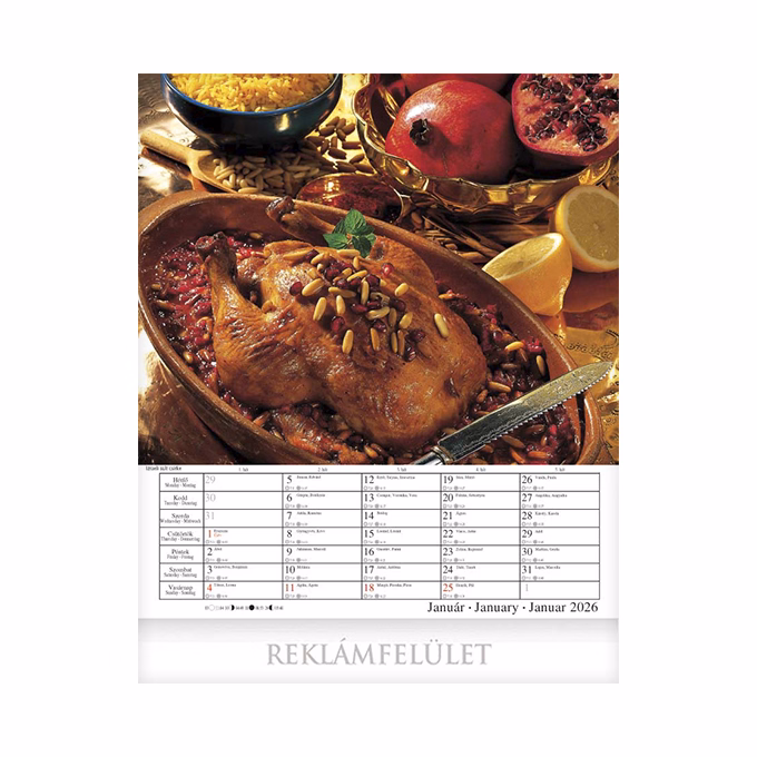 Falinaptár CSG 300x340mm álló Nemzetközi konyha 2026.