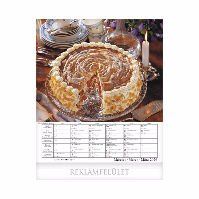 Falinaptár CSG 300x340mm álló Nemzetközi konyha 2026.