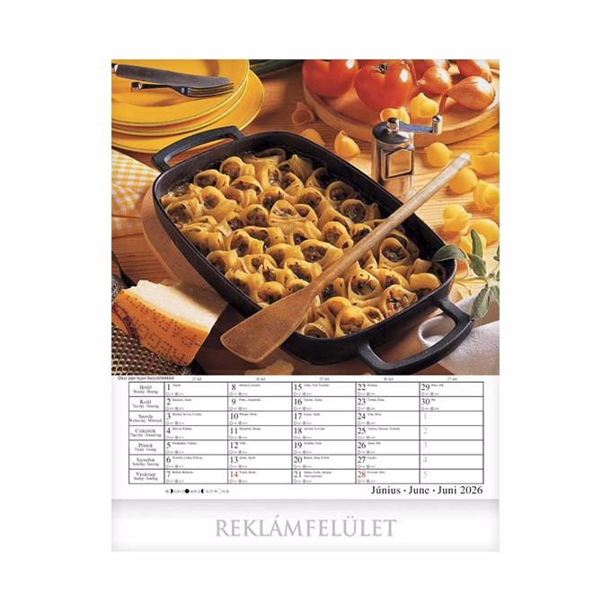 Falinaptár CSG 300x340mm álló Nemzetközi konyha 2026.