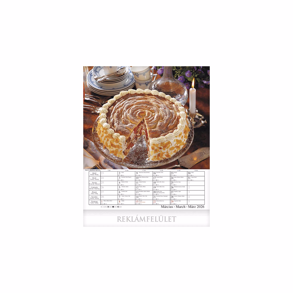 Falinaptár CSG 300x340mm álló Nemzetközi konyha 2026.