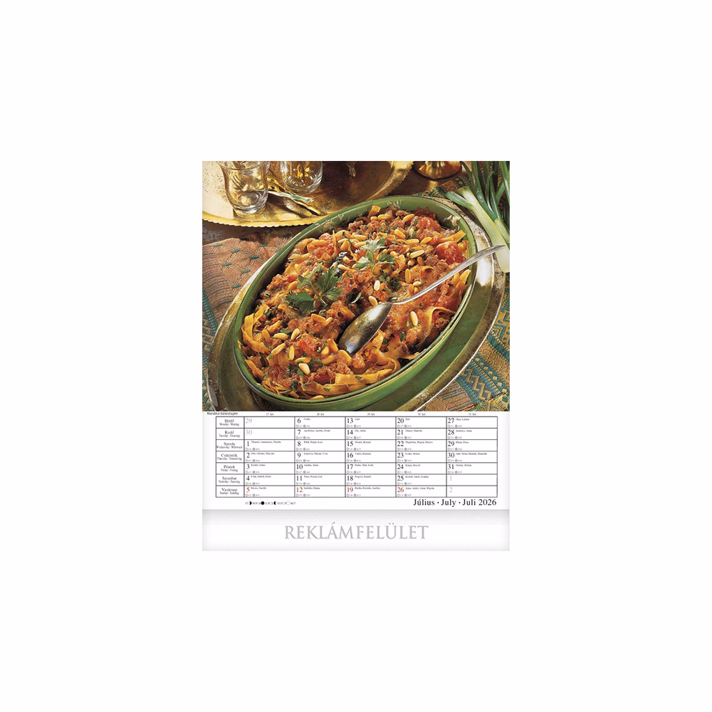 Falinaptár CSG 300x340mm álló Nemzetközi konyha 2026.