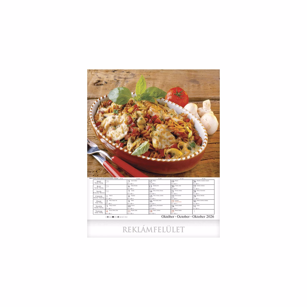 Falinaptár CSG 300x340mm álló Nemzetközi konyha 2026.