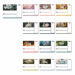 Falinaptár LIZZYCALENDAR 220x220mm 2 hetes + jegyezttömb mágneses Motiváció 2027