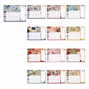 Falinaptár LIZZYCALENDAR 220x220mm 2 hetes + jegyzettömb mágneses Anyu Tervezője Scrapbook Style 2027
