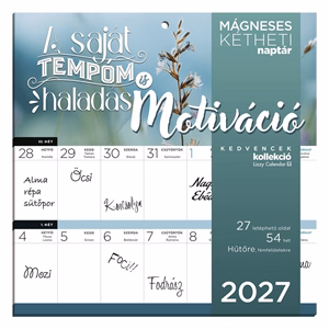 Falinaptár LIZZYCALENDAR 220x220mm 2 hetes mágneses Motiváció 2027