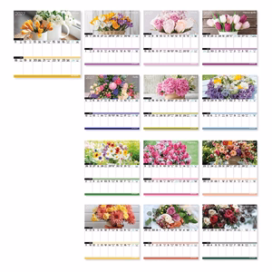 Falinaptár LIZZYCALENDAR 220x220mm 2 hetes mágneses Virágok 2027