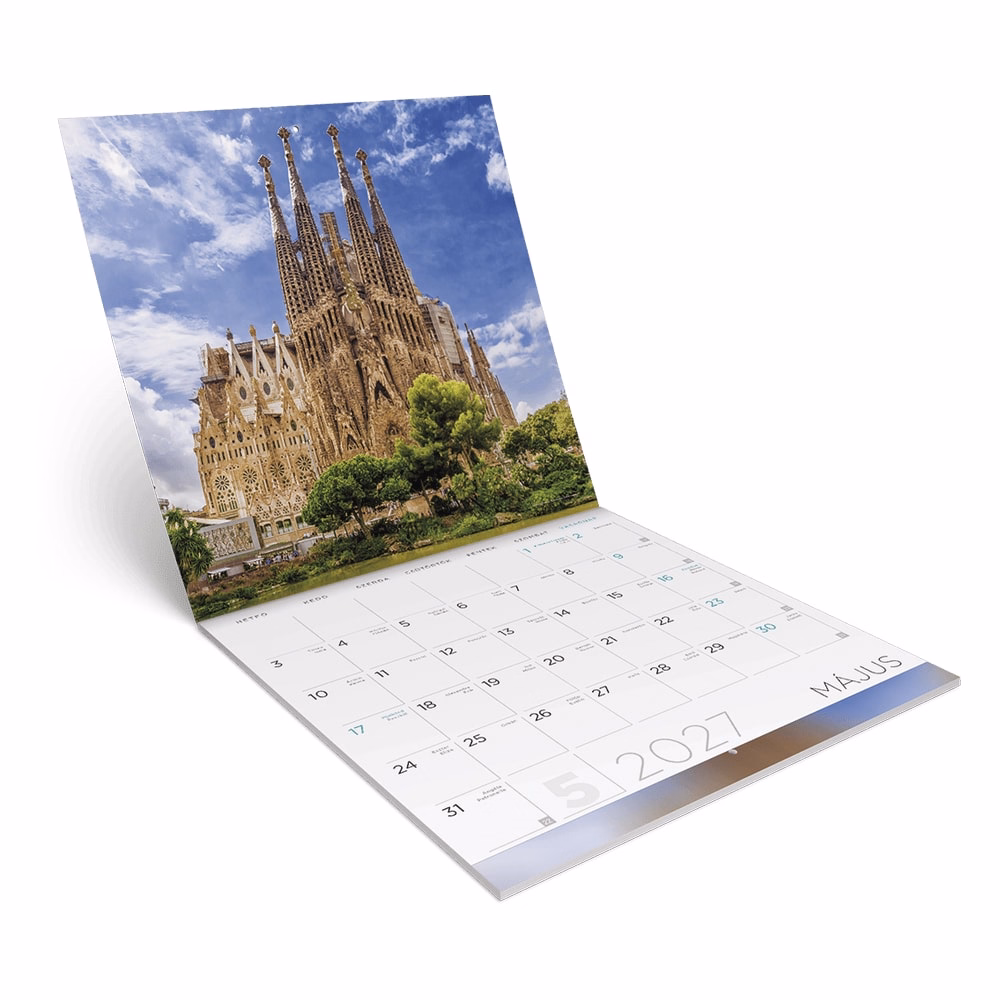 Falinaptár LIZZYCALENDAR 300x600mm álló A világ csodái 2027
