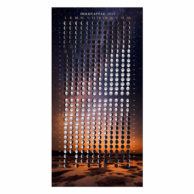 Falinaptár LIZZYCALENDAR 300x600mm álló Hold (Asztrológiai) 2027