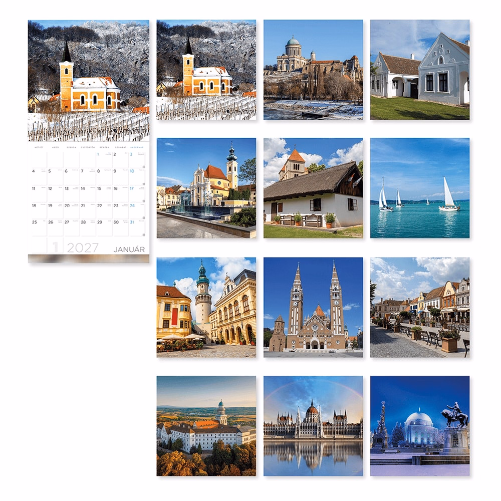 Falinaptár LIZZYCALENDAR 300x600mm álló Magyarország 2027