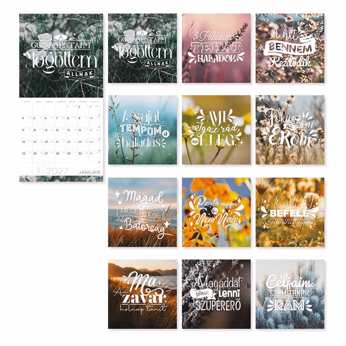 Falinaptár LIZZYCALENDAR 300x600mm álló Motiváció 2027