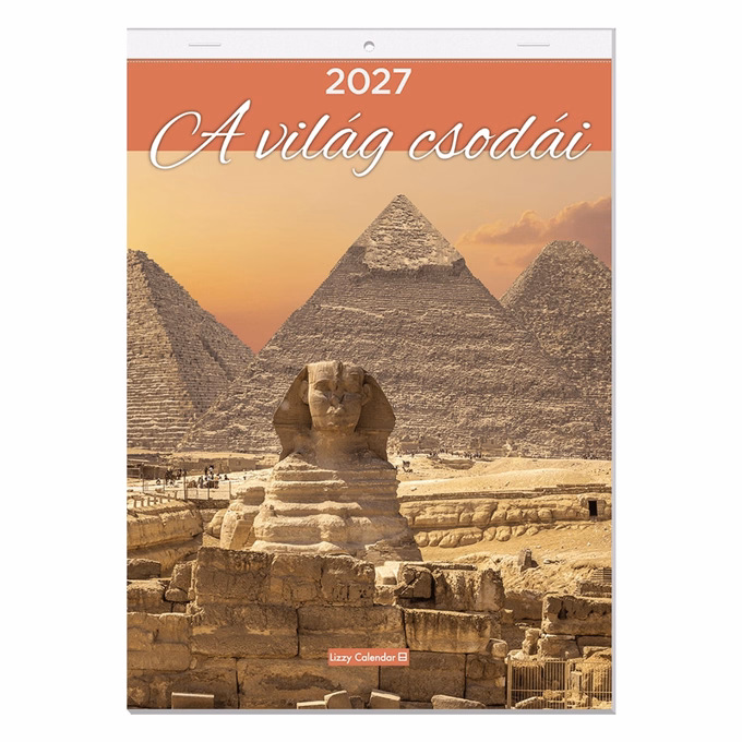 Falinaptár LIZZYCALENDAR A/4 álló A világ csodái 2027