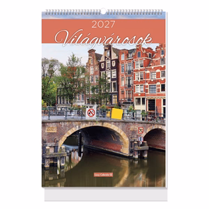 Falinaptár LIZZYCALENDAR B/4 álló spirálozot Világvárosok 2027