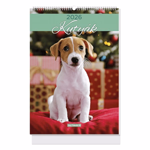 Falinaptár LIZZYCALENDAR B/4 álló spirálozott Kutyák 2027